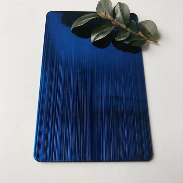 Бруссованная зеленая листовая плитка из нержавеющей стали с антипринтом