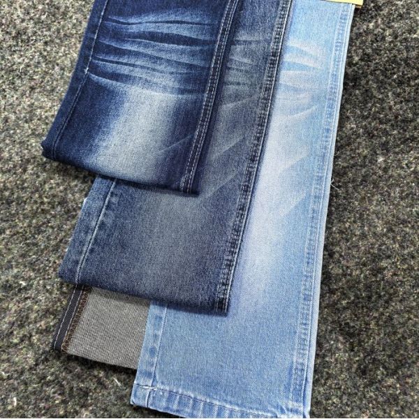 9.5oz Cotton Spandex Denim Fabric Dark Blue Stretch Ring Spung 62'' 63“