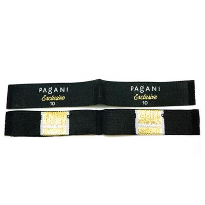Damasco tecido projeto personalizado Logo Tag Woven Private Labels para a roupa