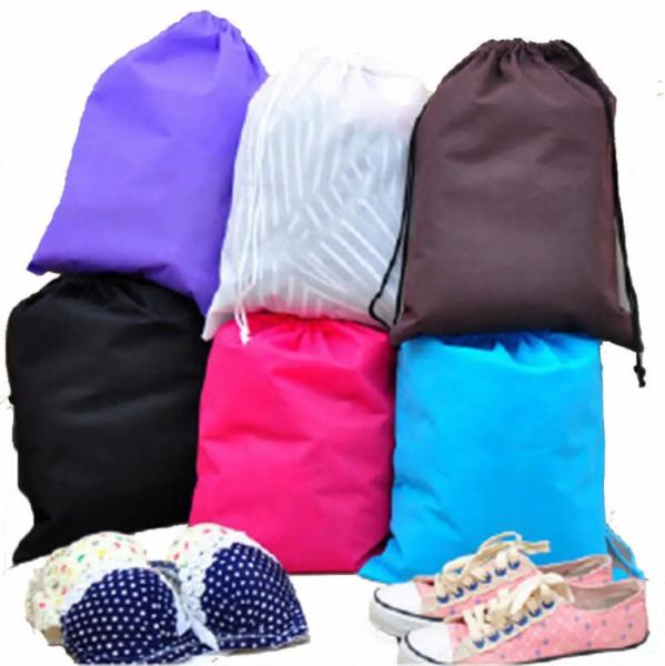 Nonwoven Cotton Small Drawstring Gift Bags For Shoes Clothing Dust Packaging
