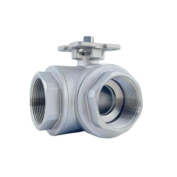304/316 Alta plataforma de aço inoxidável válvula de esfera tipo T Pressão nominal direta Pn1.6MPa