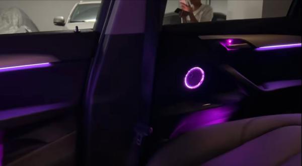 Ambient lights LED rainbow symphony dynamic+Mid-tone grille for BMW 1 Series(Three-compartment version)(2016-2023)