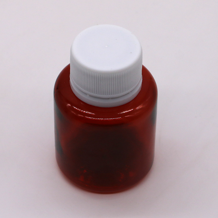 70 мл ПЭТ янтарный кленовый сироп от кашля бутылка с пероральной жидкостью с предохранительной крышкой и тепловой печатью