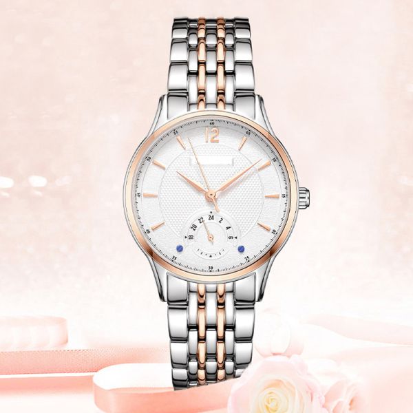 210mm 316 Stainless Steel Bracelet Watch Quartz Movement For Ladies