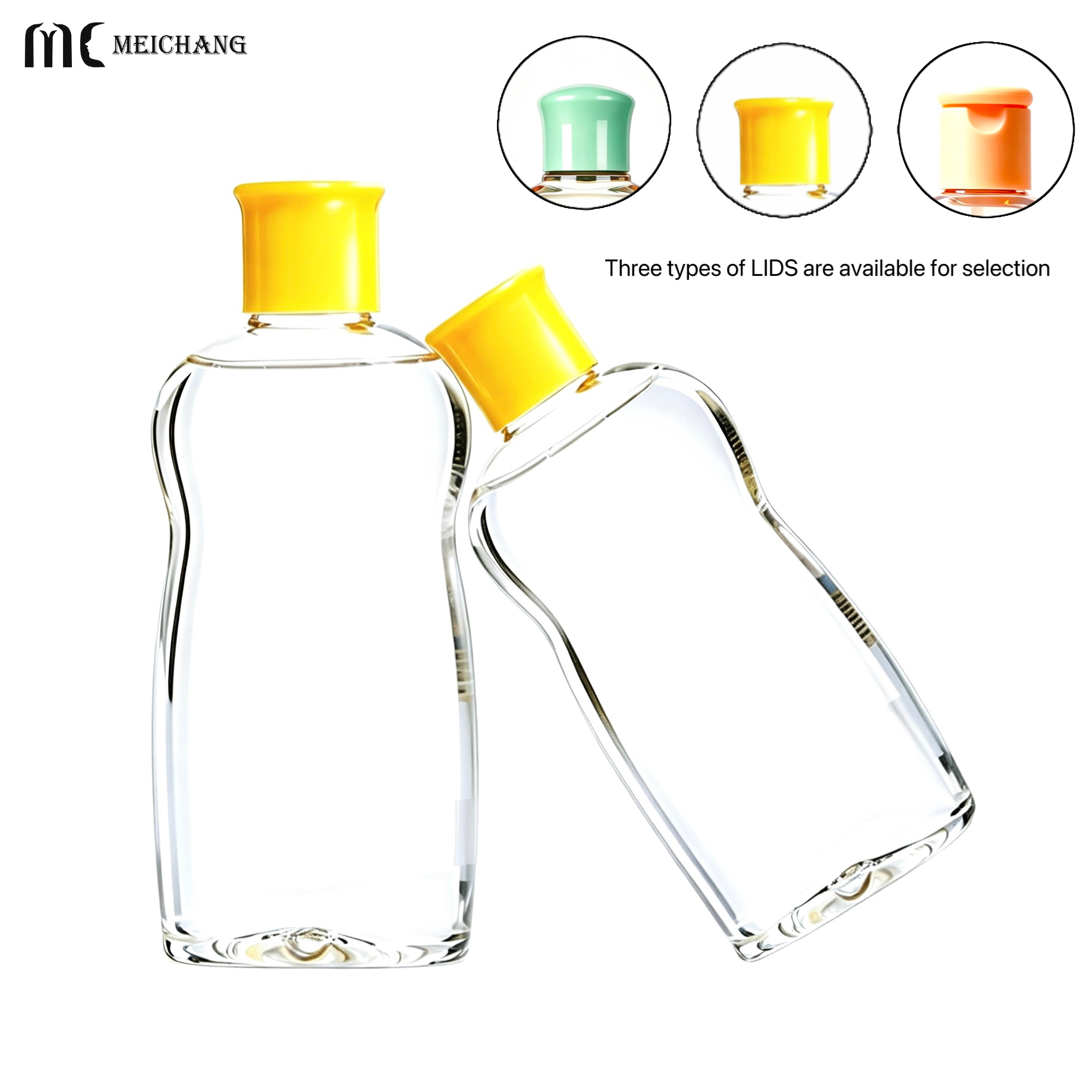 200ml Biodegradable Baby Care Oil Bottle with Flip Top Cap(MC-442)