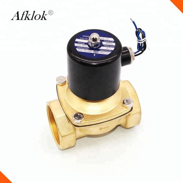 Válvula elétrica normalmente fechada a ação direta da polegada ac220v dc12v dn 50 da válvula de solenoide 2 da água