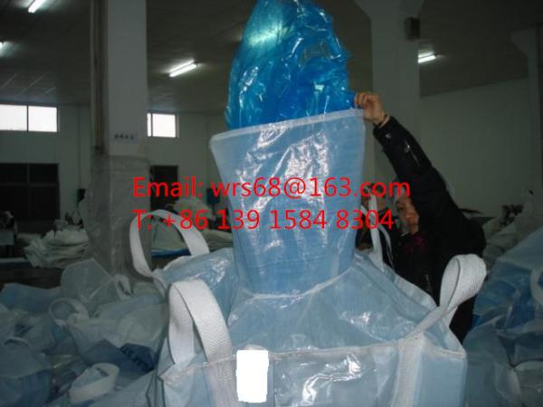 Industry one Ton Bulk Bags / FIBC Bags woven polypropylene bags with PE liner food grade AIB certificate