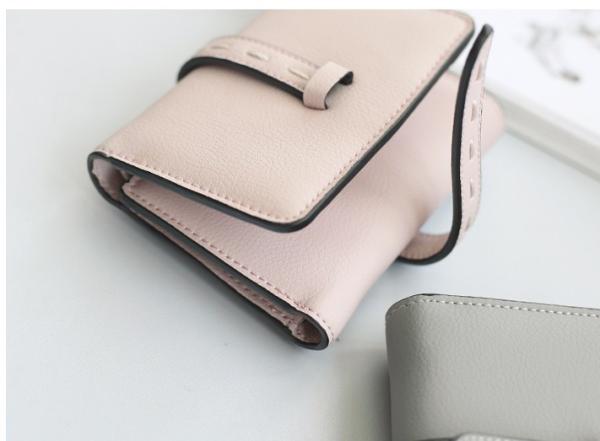 The new wallet female short paragraph Korean version of the simple and stylish drawstring women short paragraph wallet