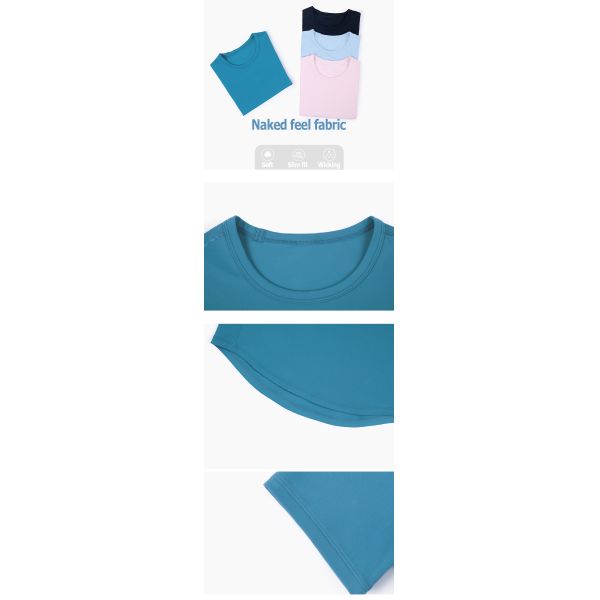 Йога дам полиэстера покрывает верхние части спорт рукава нагого чувства тонкие короткие