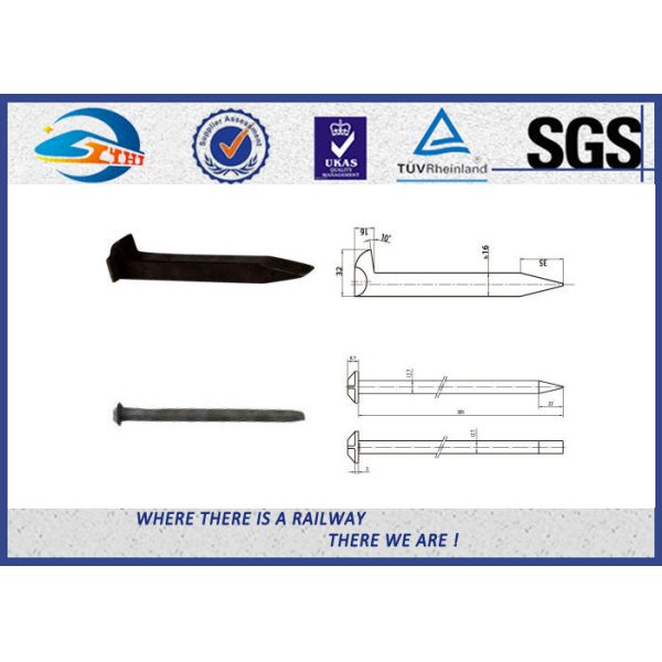 Le chien moulu de vis de transitoire ferroviaire de ZhongYue cloue l'OEM de transitoires de voie disponible