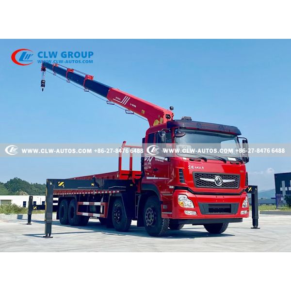 Dongfeng тележка 16 тонн установило кран с затяжелителями прямого заграждения гидравлическими