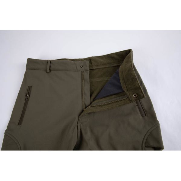 Men's Fleece Lined Outdoor Cargo Pants with Zip Pockets and Stretch Fabric for Comfort