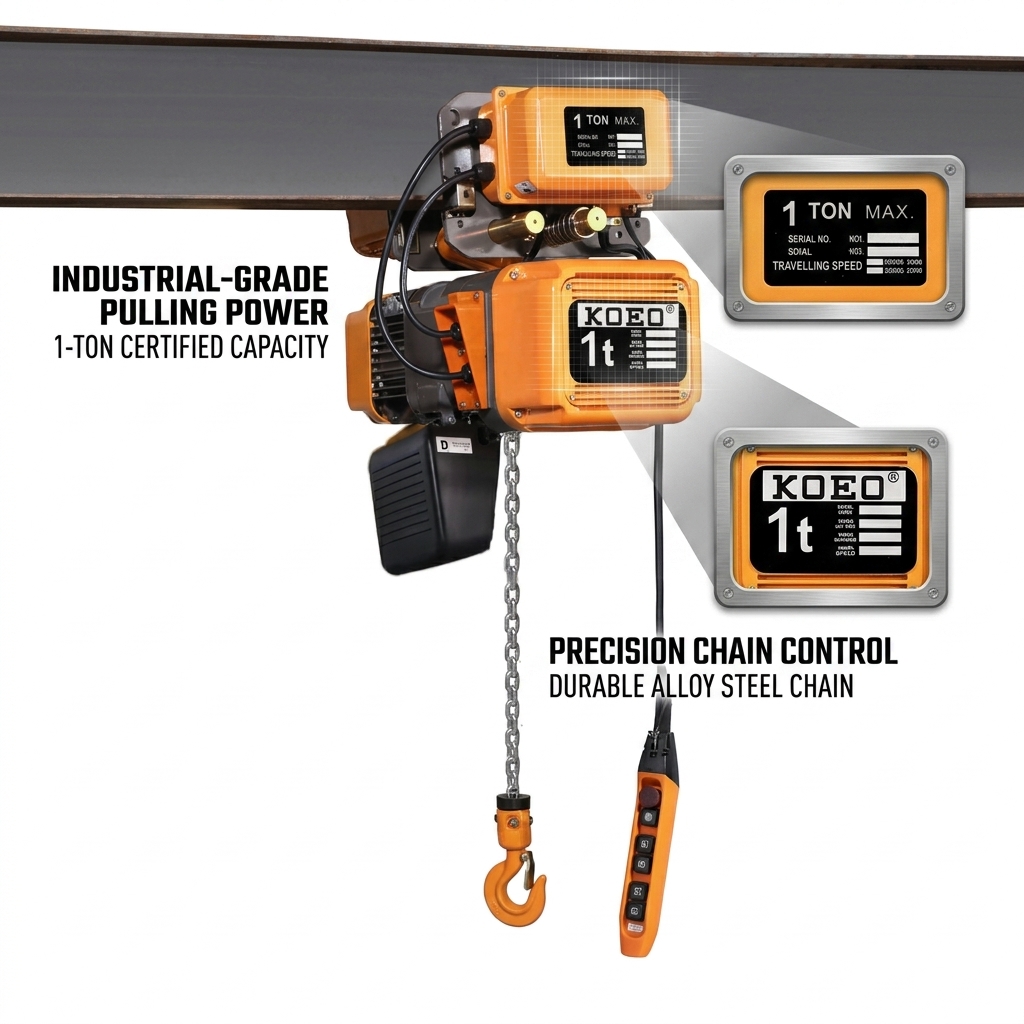 Heavy Duty Monorail Trolley Hoist IP55 Industrial Electric Hoists 10 Ton