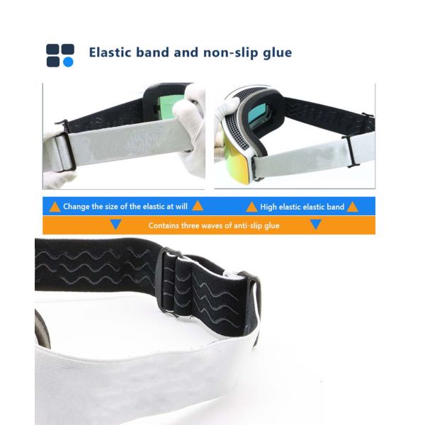 Customized Magnetic Snow Goggles with UV400 Protection and Optional Face Foam Layers