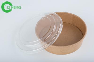 Recipiente descartável da salada do círculo da bacia 50oz do papel de embalagem com a tampa plástica clara