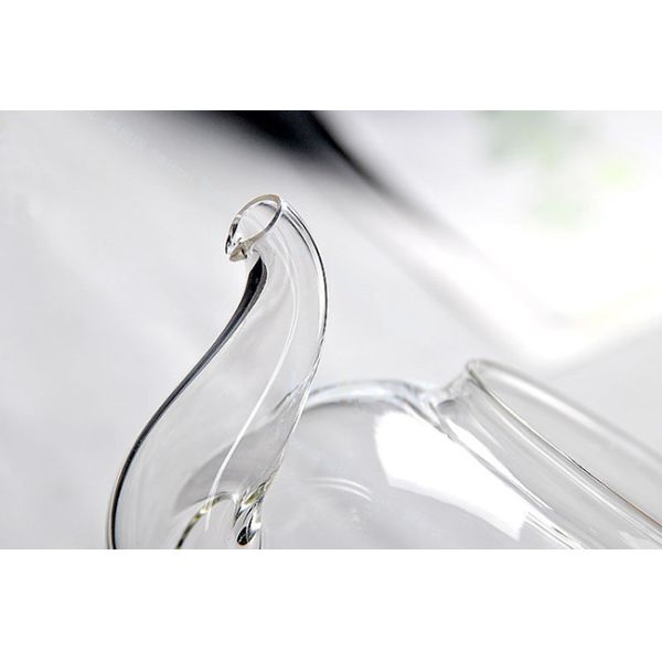Home Clear Glass Tea Kettle , Blooming Loose Leaf Heat Resistant Glass Teapot