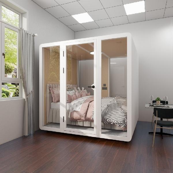 Movable 6 Person Office Pod Booth Easy Assembly Acoustic Work Booth
