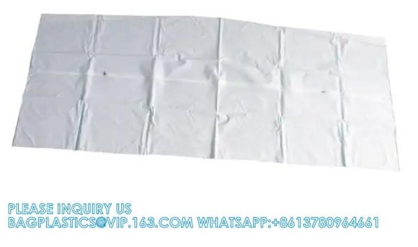 Cadaver Body Bag, White Vinyl, 36 Wide X 90 Long, Full-Length Center Zipper Body Bag