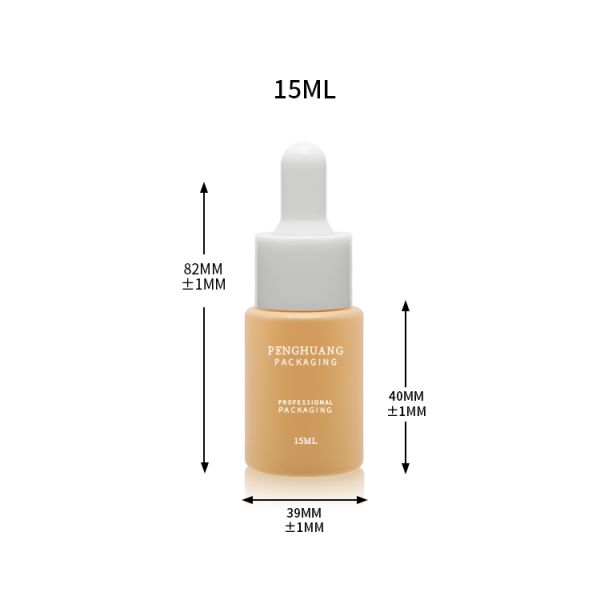 OEM 15ml Serum Dropper Bottles Colorful Vials Skincare Packaging Glass Dropper Bottle