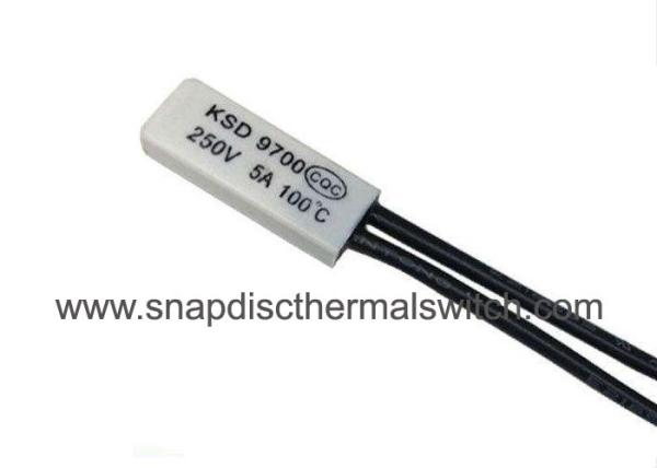 250V 5A KSD9700 45 Deg C Bimetal Thermal Protector For Heating Pad