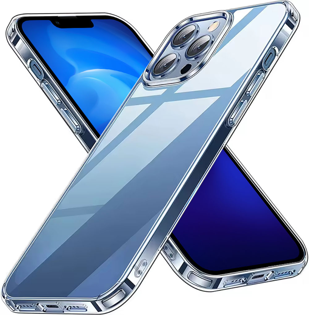 Laudtec Soft TPU Smart Phone Cover Clear Back Cover Transparent Cellphone Case for Iphone 13 Pro Max 14 Pro Max PC TPU Case