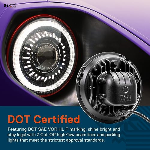 7 дюймовые светодиодные фары круглый высокий низкий запечатанный луч HALO DRL Поворачивающий сигнал замена для джипа