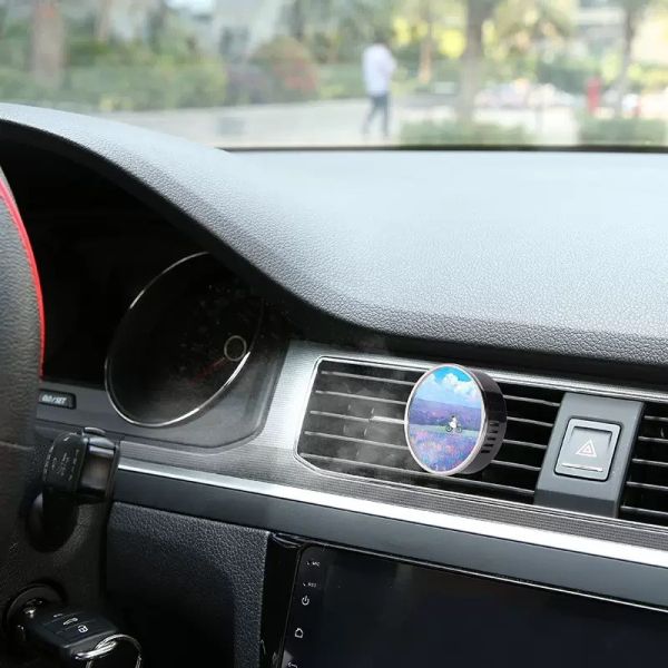 Mini Portable Metal Car Perfume Clip Car Air Vent Aroma Diffuser Air Freshener Case For Sublimation