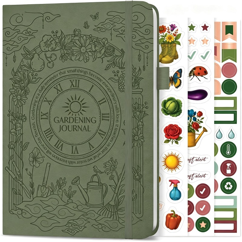Garden Maintenance Log Book With Hardcover And Elastic Closure For Plant Tracking