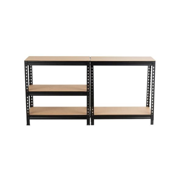 Customized 5 Layer Boltless Rivet Shelving with White Laminate Particle Board Shelf