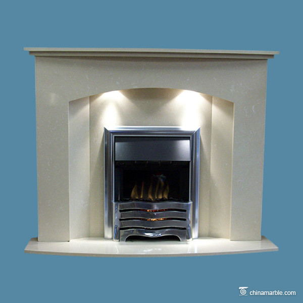 China marble Natural stone European Style Marble Fireplace Mantel Surround For Indoor Decoration