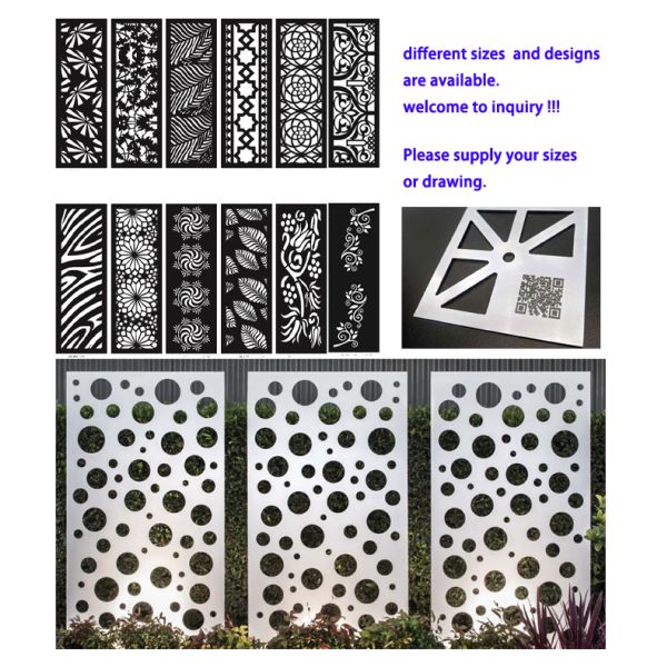 Специальное покрытие порошковым покрытием стальной лазерной резкой экраны конфиденциальности на открытом воздухе