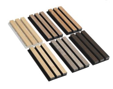 Slat Wood Acoustic Panels 21mm Wall Ceiling Decoration Sound Proof Insulation