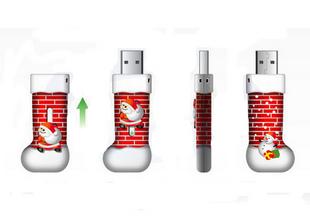 O flash bonito de USB conduz a movimentação do flash do usb das sapatas do Natal