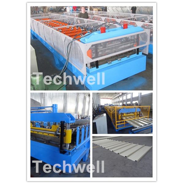 El tejado de la chapa del hierro lamina la formación de la máquina con la máquina manual de Uncoiler