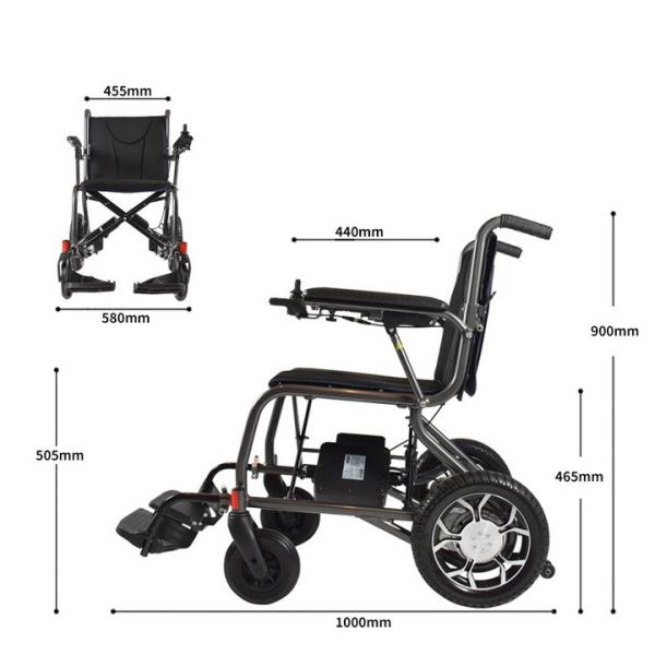 Handicapped Multifunction Foldable Electric Wheelchair Portable Lightweight Electric Power