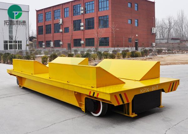 Large Capacity Storage Battery Turning Rail Coil Transfer Cart For Material Handling