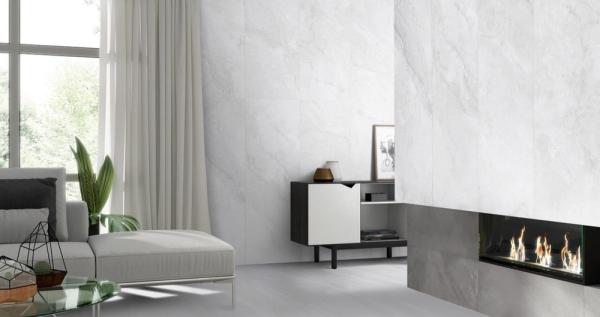 Firebrick And Stylish Light Gray 400x1200mm Matt Porcelain Glazed Tiles For Living Room And Kitchen