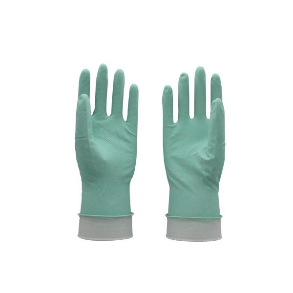 Thick Warm Long Rubber Dishwashing Gloves , Reusable Dishwashing Gloves