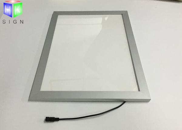 Wall Mounte Slim Aluminum LED Light Box Translucent Graphic With Snap Open Edging