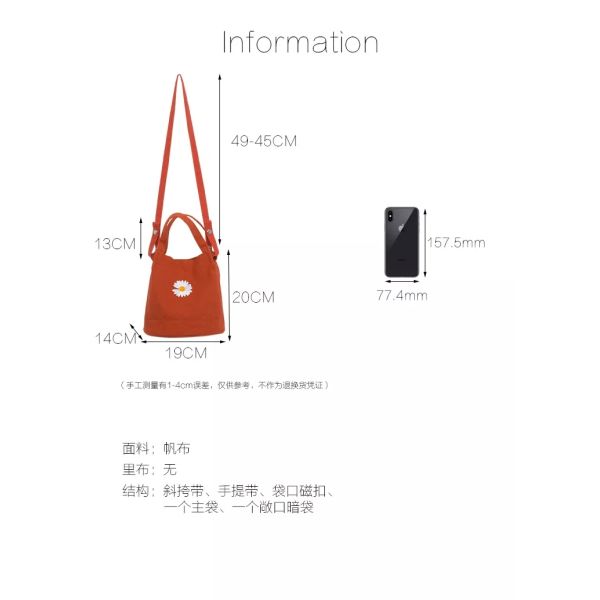 Customized Logo Accepted Eco Friendly Heavy Duty Canvas Shopping Tote Bag with Pocket