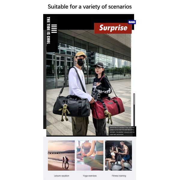 Bolso de simpatía con logotipo personalizado Bolso de gimnasia de deportes de acondicionamiento físico Bolso de viaje al aire libre Bolso Tote