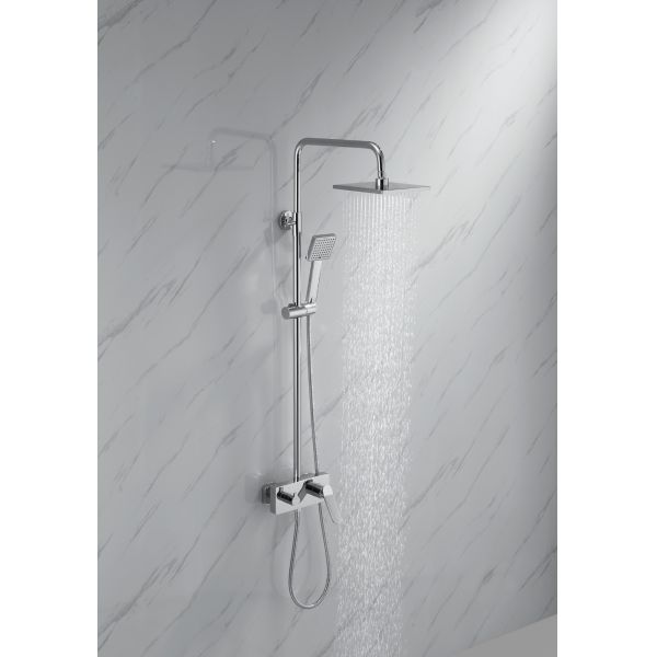 Anodized Stainless Steel Shower Panel Bathroom Wall Mounted Waterfall Shower System Set