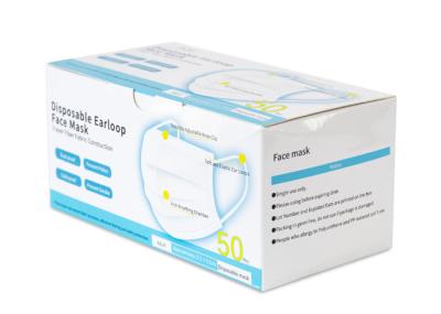 Clinic Medical Mouth Mask , 3 Layer Disposable Breathing Mask Dust Proof