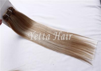 Cor misturada personalizada das extensões brasileiras não processadas do cabelo humano do Virgin