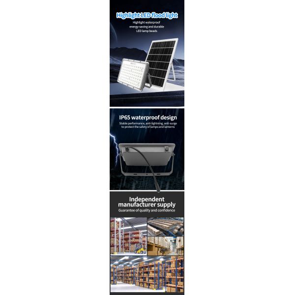 Emergency Camping Charging LED Solar Flood Light Energy Saving IP65 Waterproof