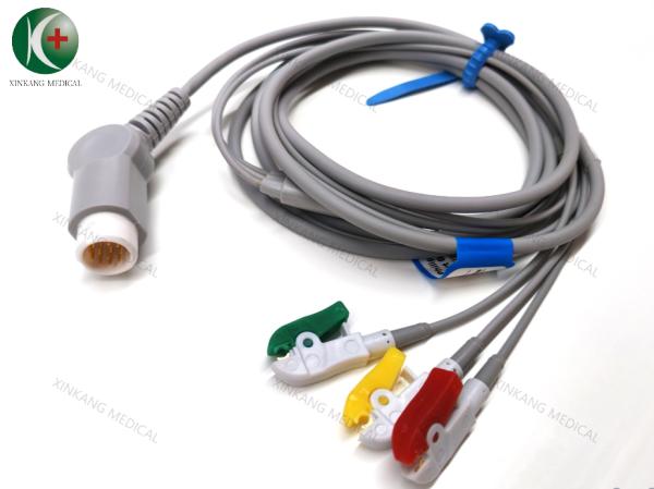 Yellow TPE ECG Cables and Leadwires Essential Tools for Accurate ECG Monitoring