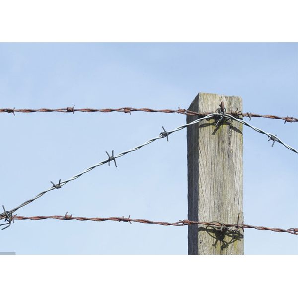 Ограждение из оцинкованной стальной колючей проволоки