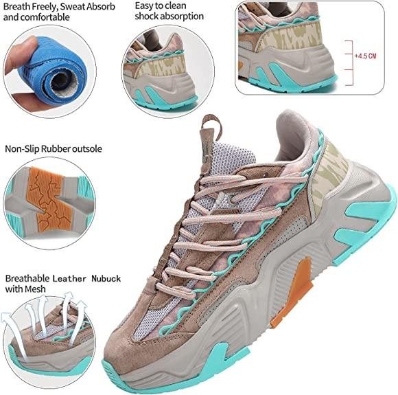 40% Mesh 60% Leather Nubuck Milazzo Fashion Retro Breathable Walking Shoes