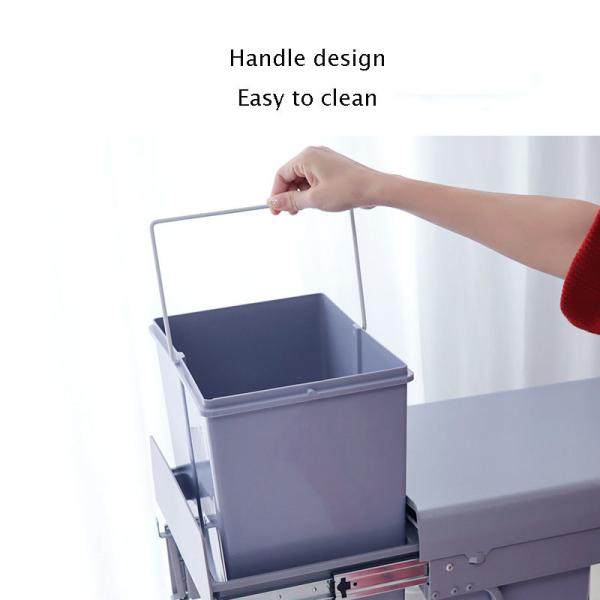 Pull Out Cabinet Rectangle Kitchen Waste Compost Bin Under Sink Waste Bin