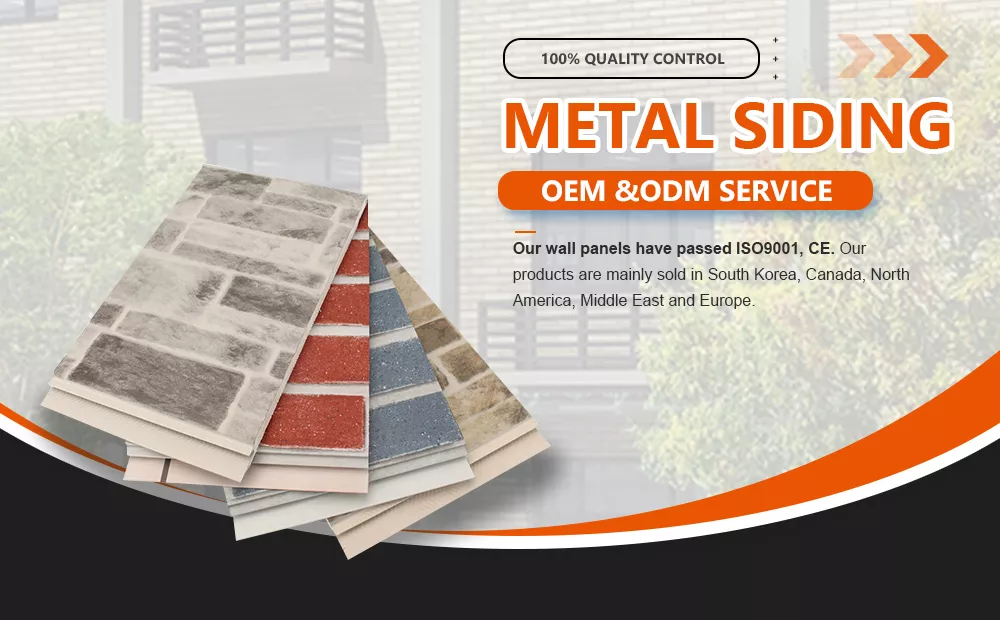 Сайдинг стены металла панели сэндвича 370мм ПУ декоративный на наружная стена 16мм